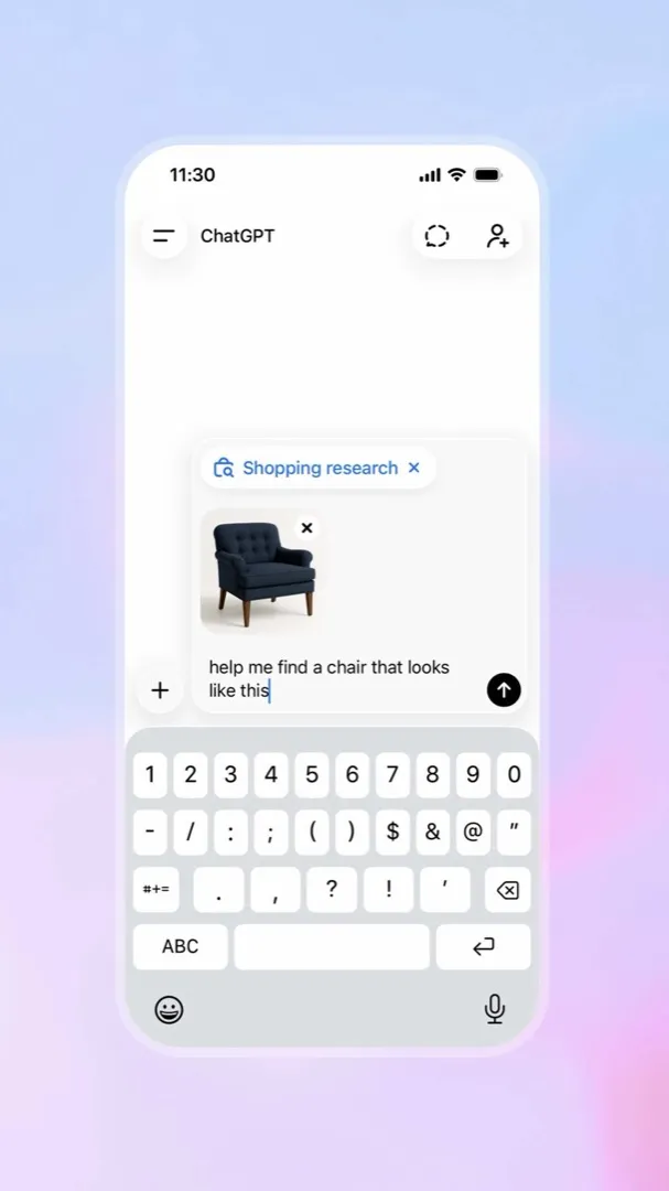 Vídeo de la cuenta oficial de ChatGPT en TikTok presentando la función de investigación de compras para el Black Friday