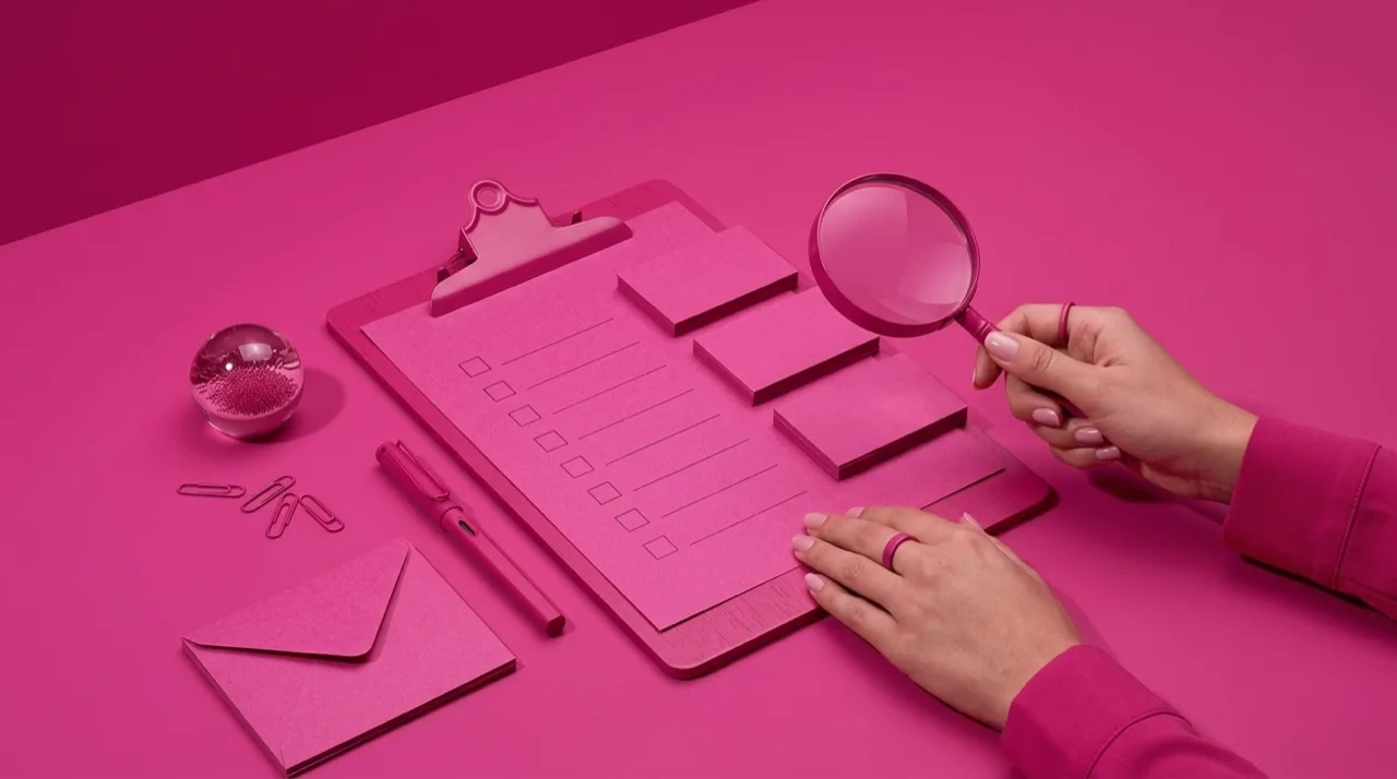 Persona trabajando en un portátil sobre una mesa, evaluando agencias de redes sociales