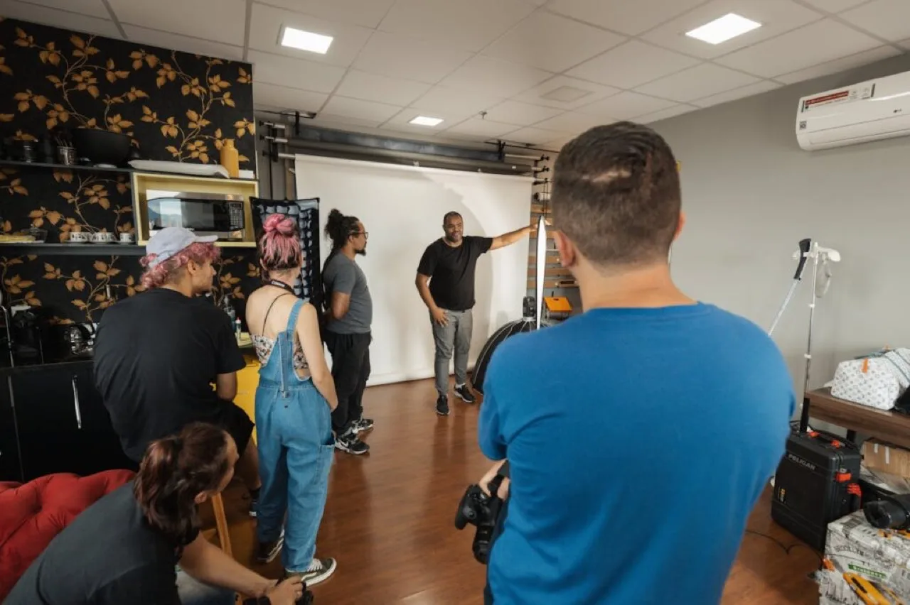 Modelos fotografiando contenido