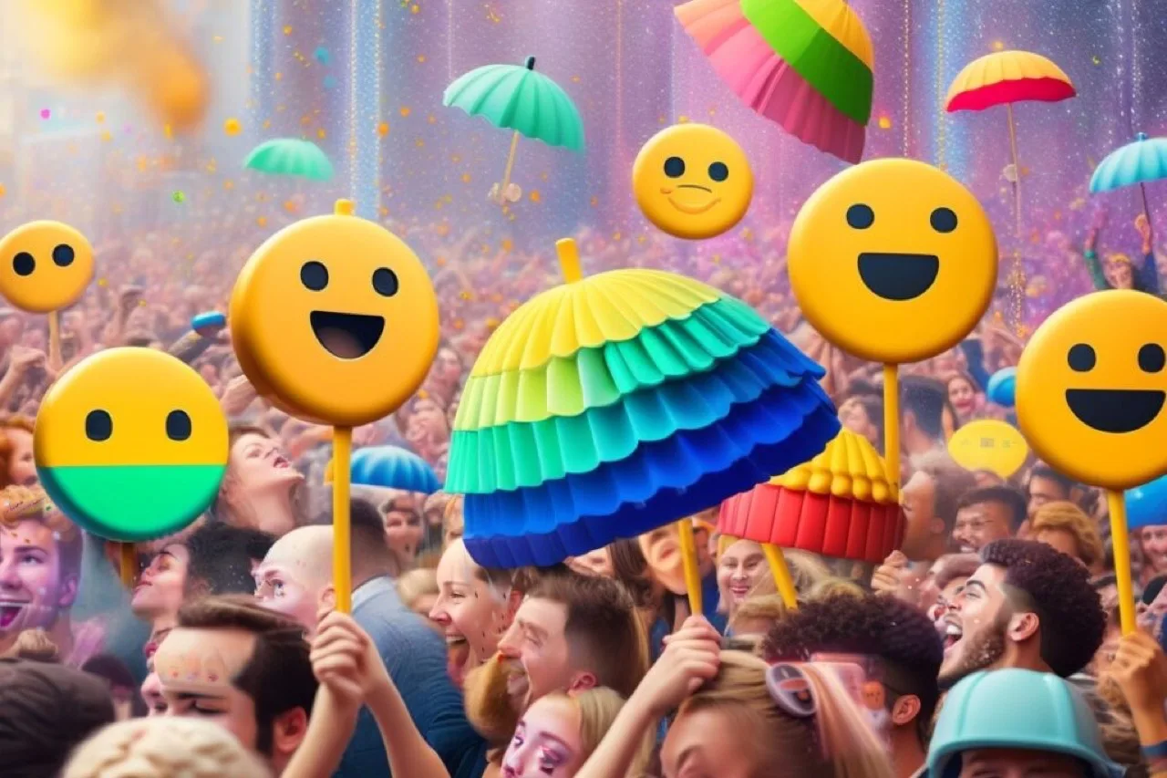 Lluvia de emojis