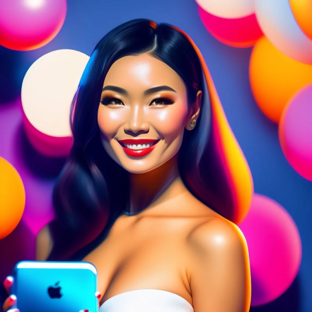 Mujer de la Gen Z con smartphone