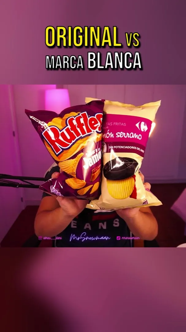 Vídeo comparando patatas fritas de marca y de marca blanca