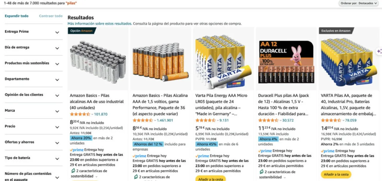 Búsqueda de marca blanca en Amazon