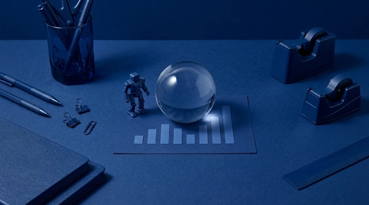 Representación de inteligencia artificial prediciendo patrones de consumo masivo