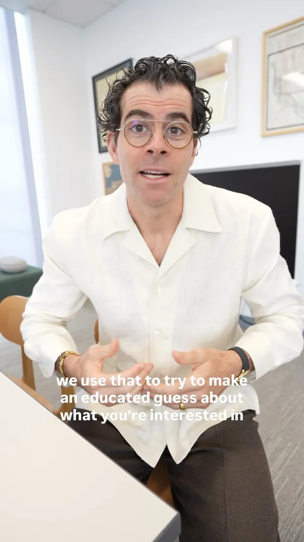 Fotograma del vídeo de Instagram de Adam Mosseri sobre los controles que tiene el usuario para moldear su experiencia en la app