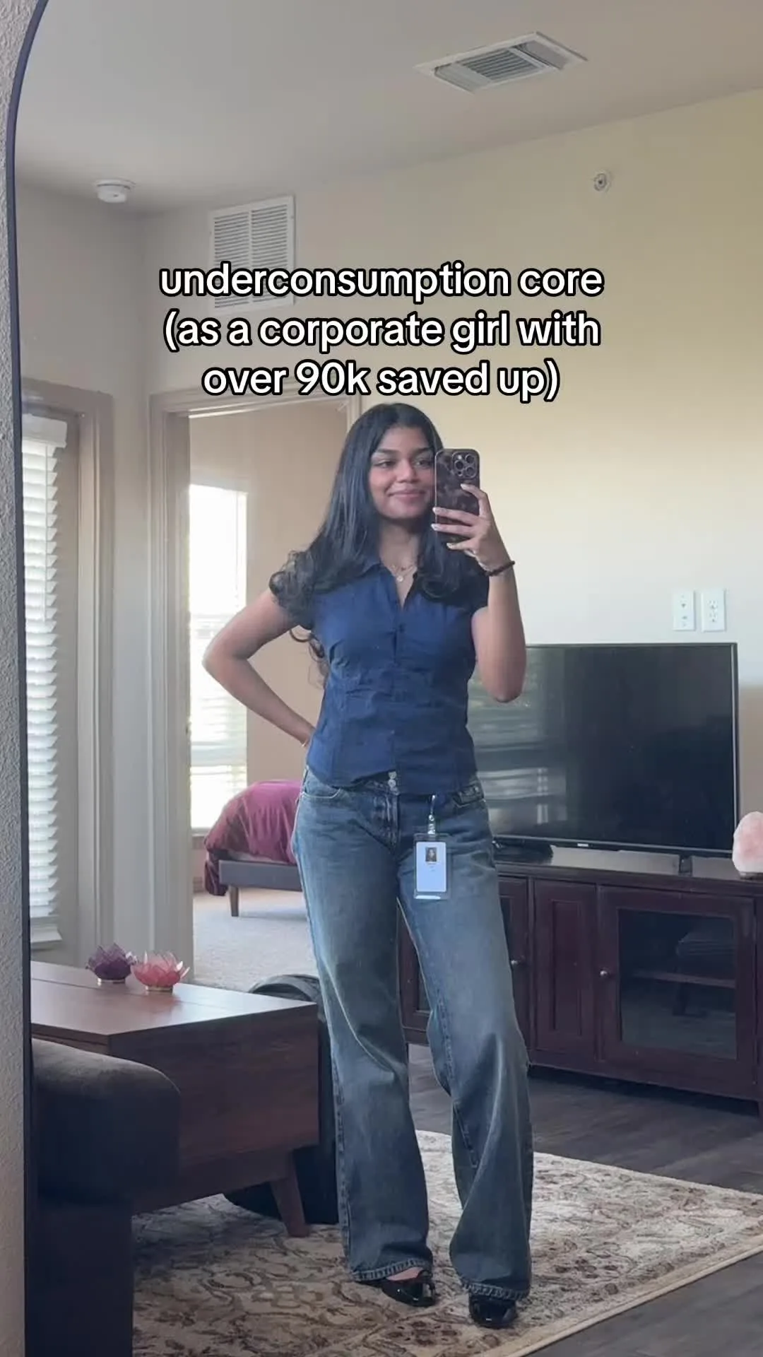 Vídeo de TikTok de luckygirltheory sobre ahorrar dinero y consumir menos
