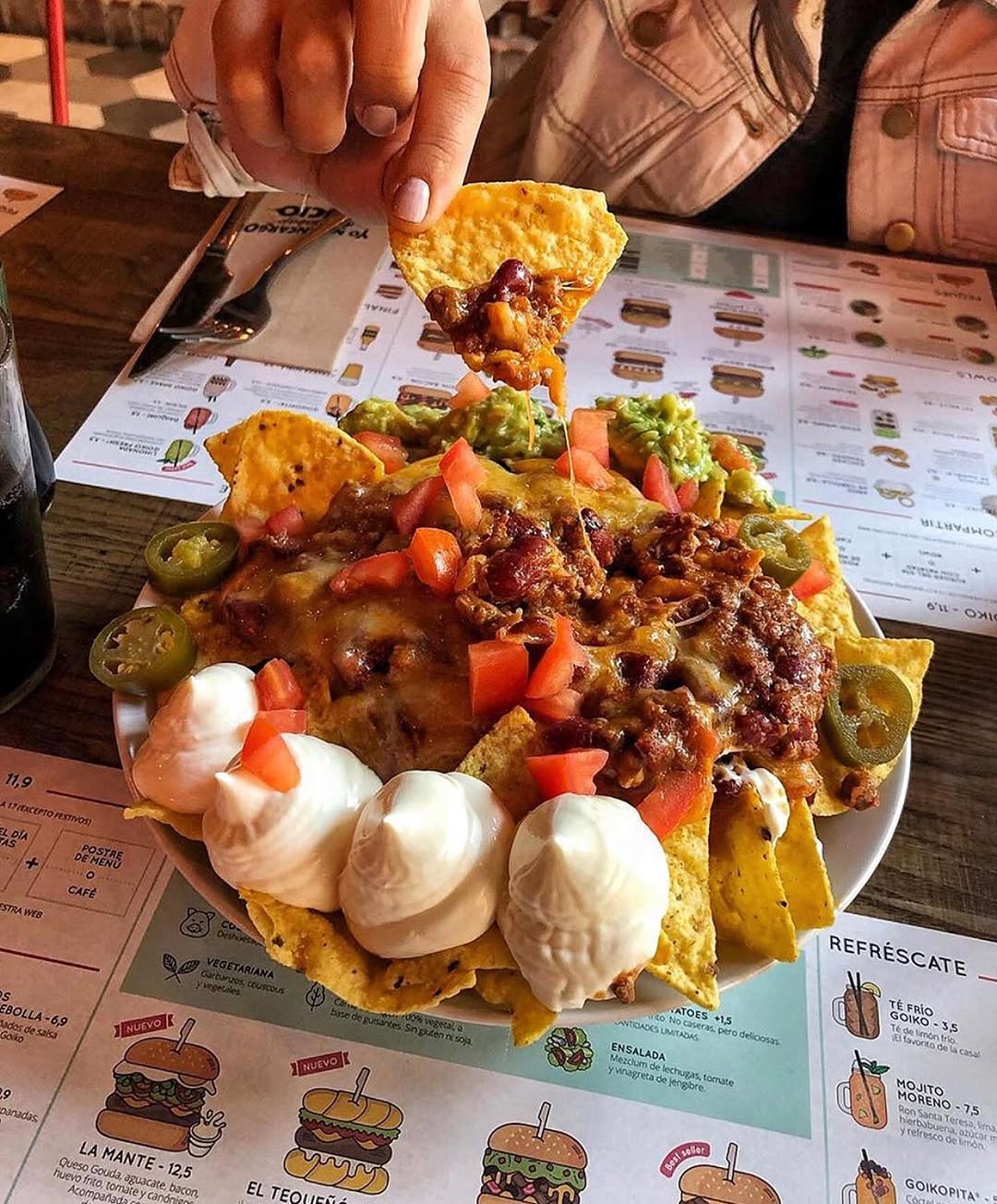 Los nachos se pueden compartir.